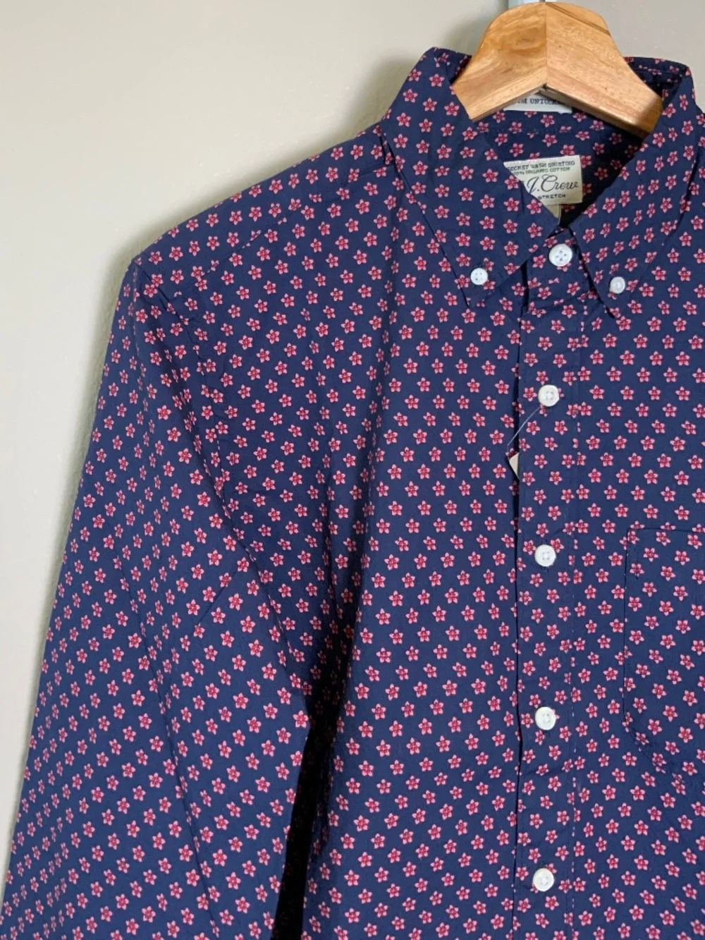 J. Crew Slim Untucked Stretch Secret Wash Cotton Poplin Button Down Shirt